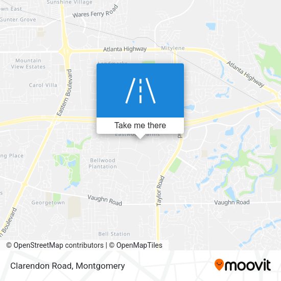 Clarendon Road map