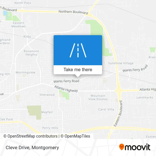 Cleve Drive map