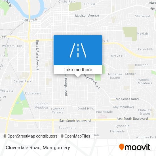 Cloverdale Road map
