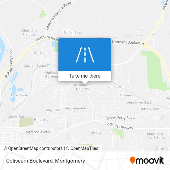 Mapa de Coliseum Boulevard
