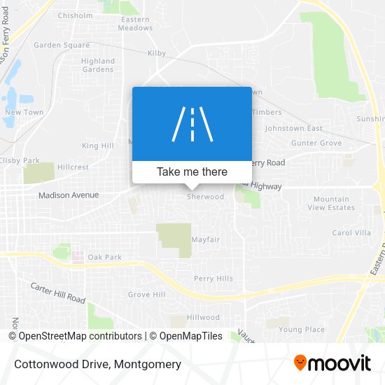 Cottonwood Drive map