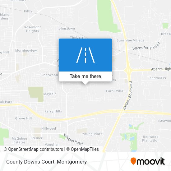 County Downs Court map