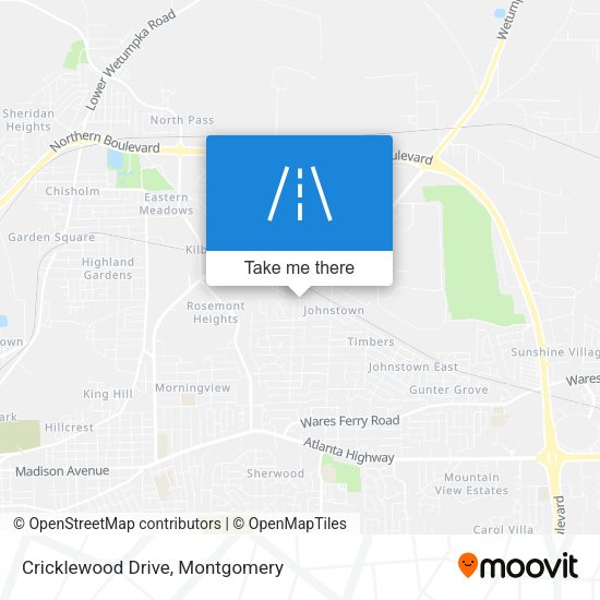 Mapa de Cricklewood Drive