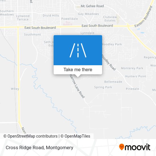 Cross Ridge Road map