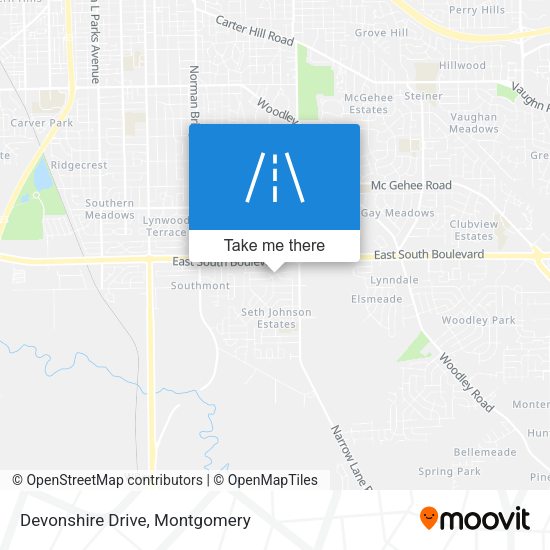 Devonshire Drive map