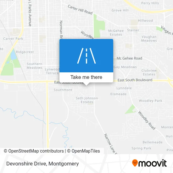 Devonshire Drive map