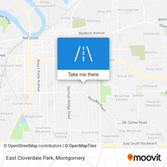 Mapa de East Cloverdale Park