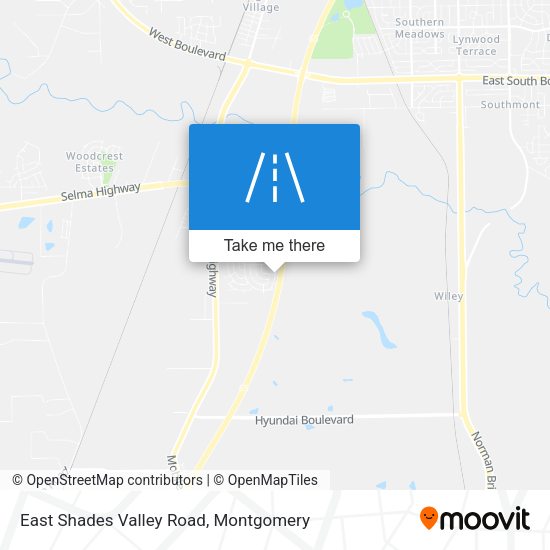Mapa de East Shades Valley Road