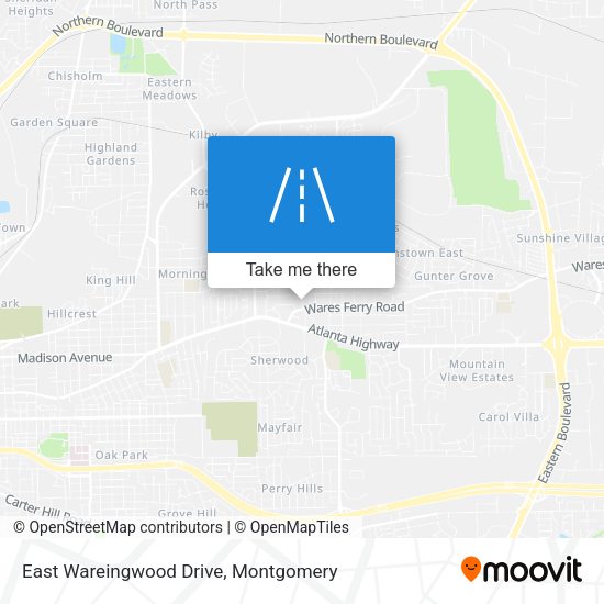 East Wareingwood Drive map