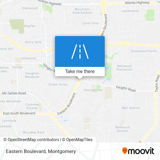 Eastern Boulevard map