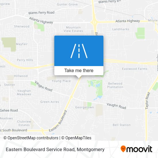 Mapa de Eastern Boulevard Service Road