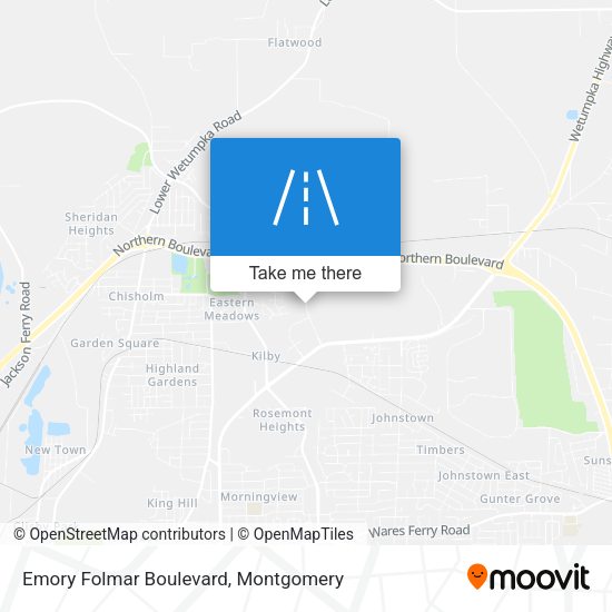 Emory Folmar Boulevard map