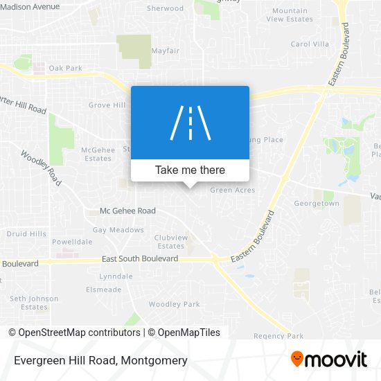 Evergreen Hill Road map