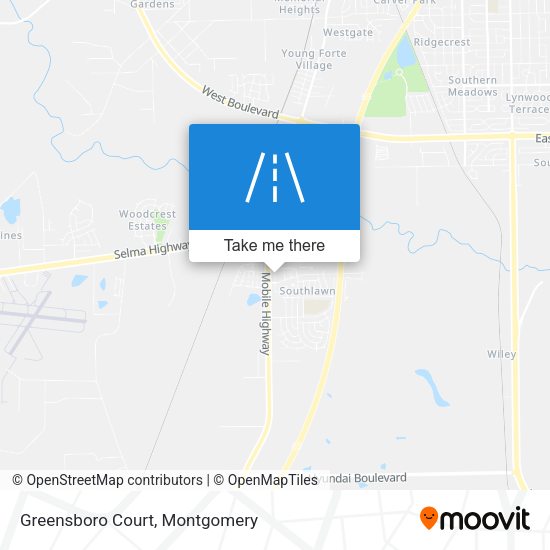 Mapa de Greensboro Court