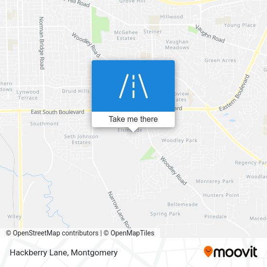 Hackberry Lane map
