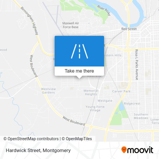 Hardwick Street map