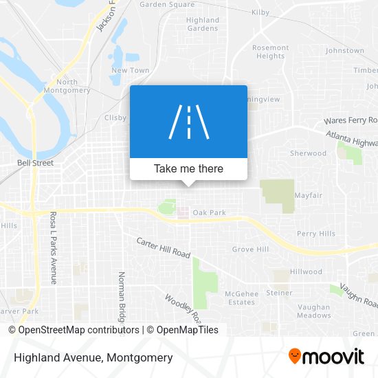 Highland Avenue map