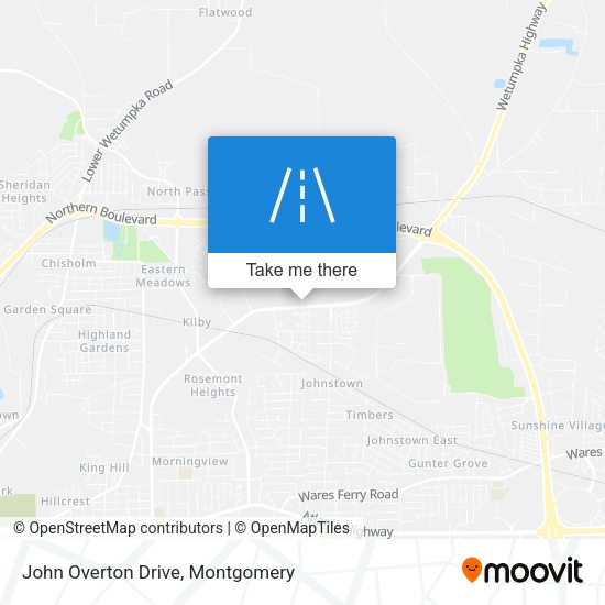 John Overton Drive map