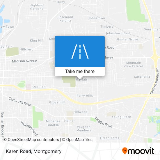 Mapa de Karen Road