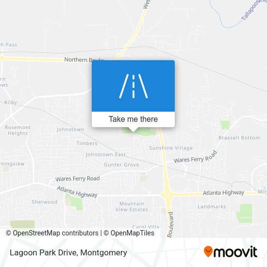 Lagoon Park Drive map