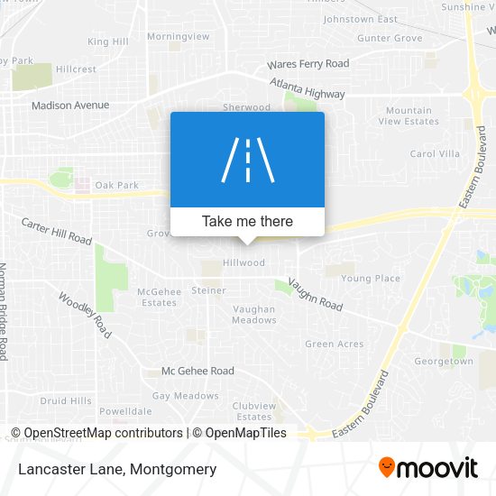 Mapa de Lancaster Lane