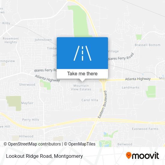 Lookout Ridge Road map