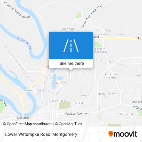 Lower Wetumpka Road map