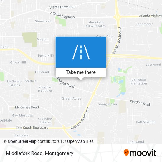 Middlefork Road map