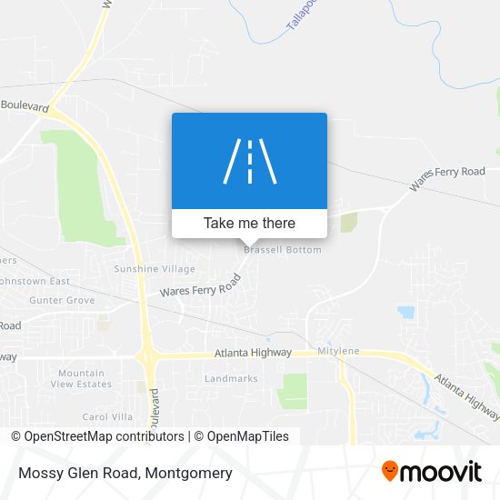 Mossy Glen Road map