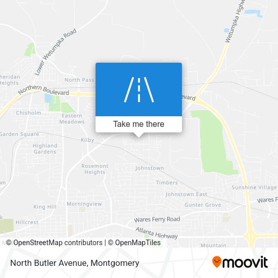 North Butler Avenue map