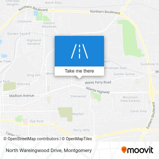 North Wareingwood Drive map