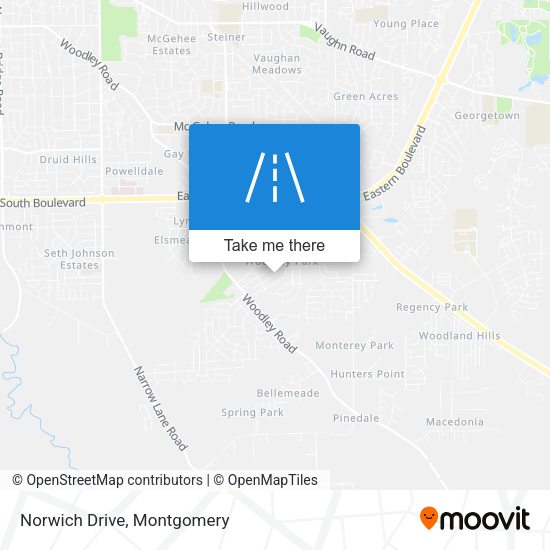 Mapa de Norwich Drive