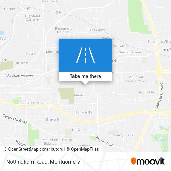Mapa de Nottingham Road