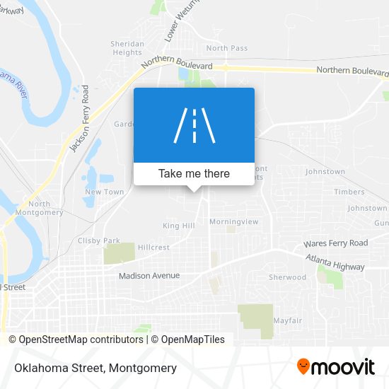 Mapa de Oklahoma Street
