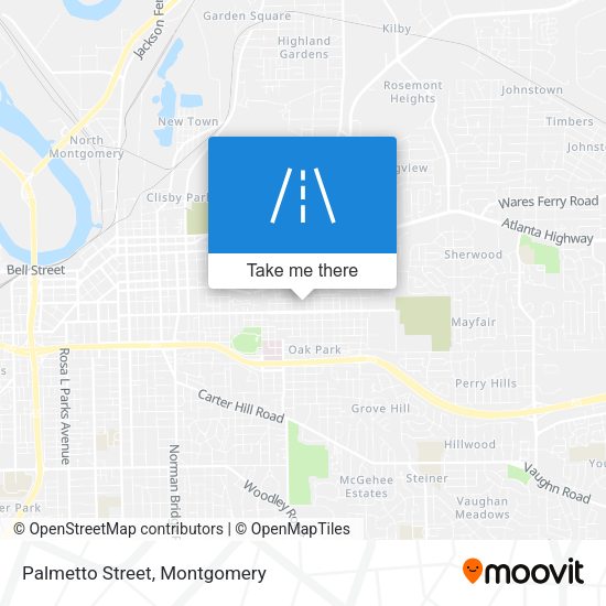 Palmetto Street map