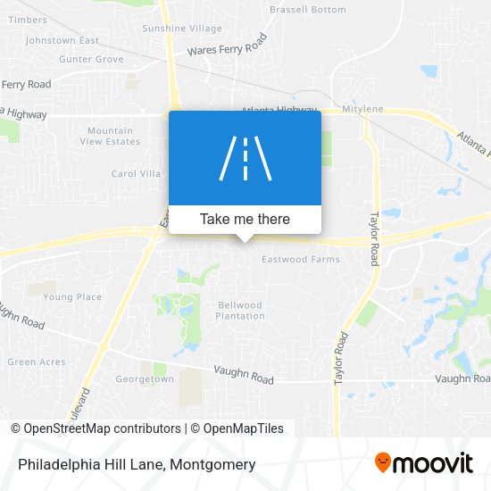 Philadelphia Hill Lane map