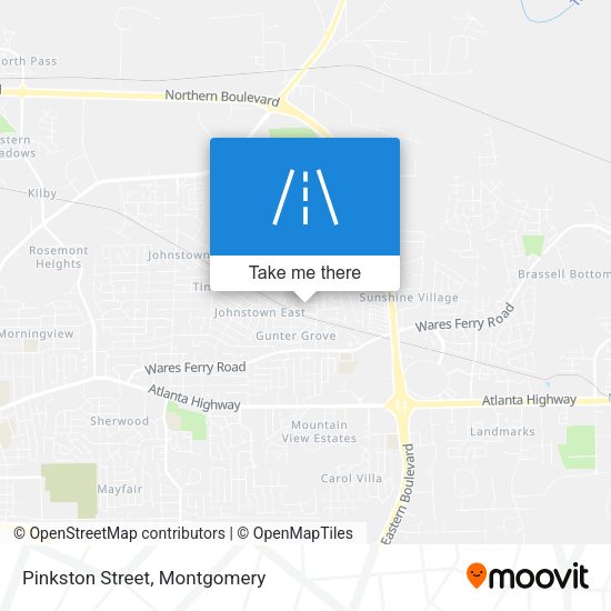 Pinkston Street map