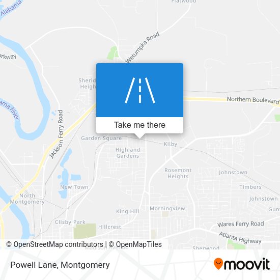 Powell Lane map