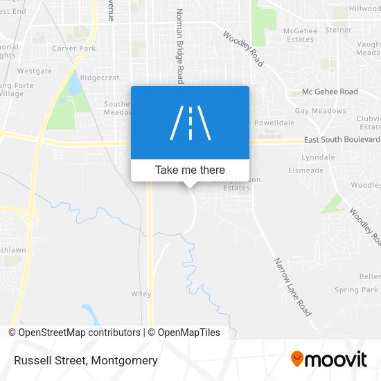 Russell Street map