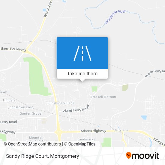 Mapa de Sandy Ridge Court