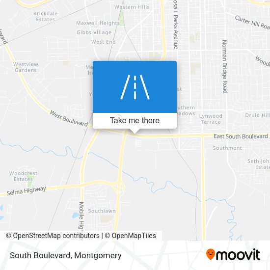South Boulevard map