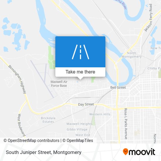 South Juniper Street map