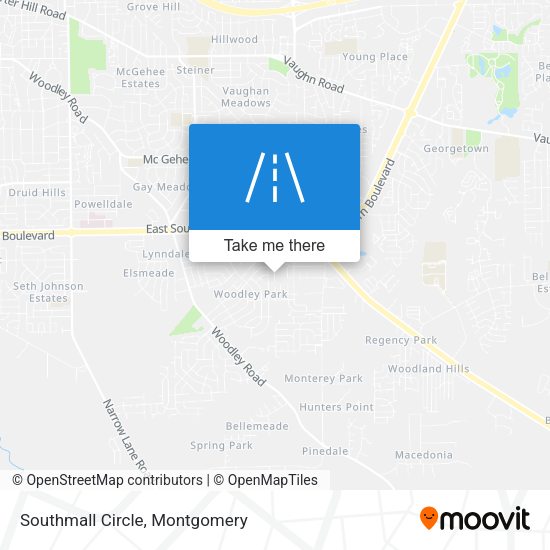 Southmall Circle map