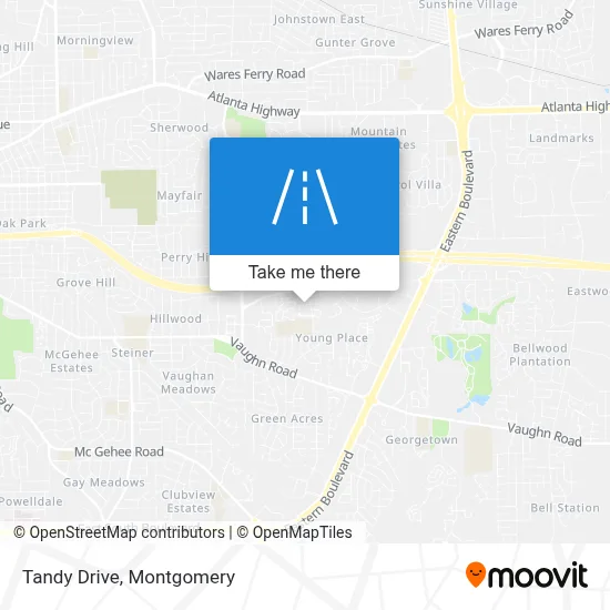 Tandy Drive map