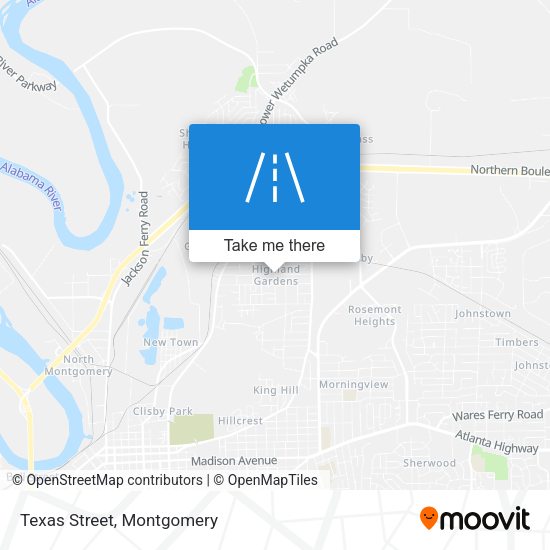 Mapa de Texas Street