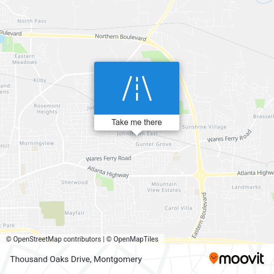 Thousand Oaks Drive map