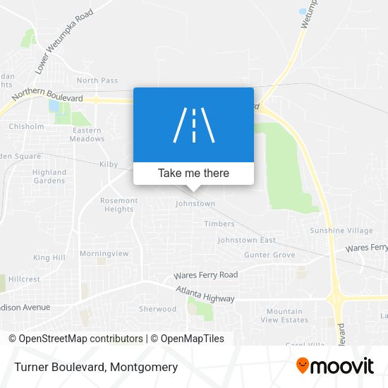 Mapa de Turner Boulevard