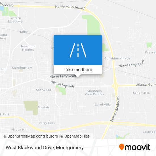 West Blackwood Drive map