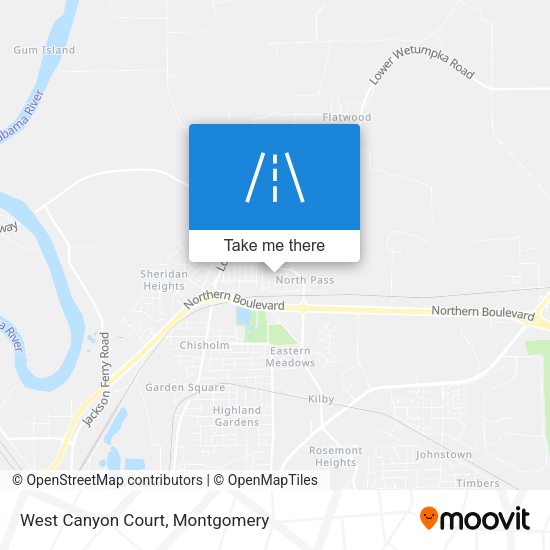 West Canyon Court map