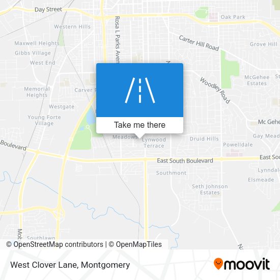 West Clover Lane map